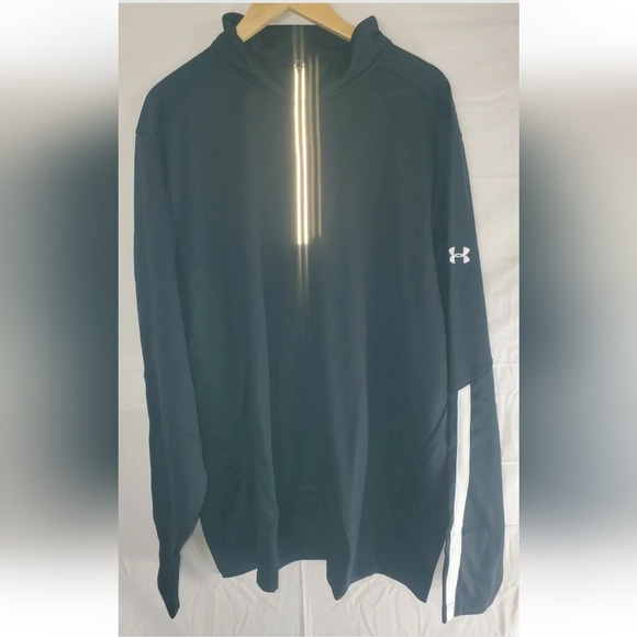 New Under Armour Men's 4XL Black Qualifier 1/4 Zip Pullover Long Sleeve ColdGear - Picture 3 of 5